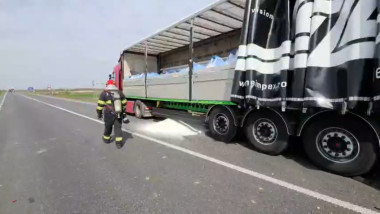 Explozie iminentă pe DN6: TIR cu azotat de amoniu, accident în Timiș