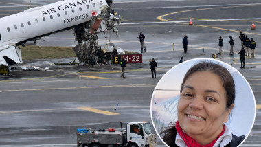Însoțitoare de zbor supraviețuiește după ce este aruncată din avion la accidentul din New York