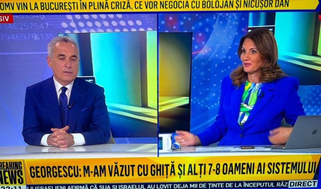 Război televiziuni: Georgescu, „impostor” la România TV și „președinte interzis” la Realitatea TV