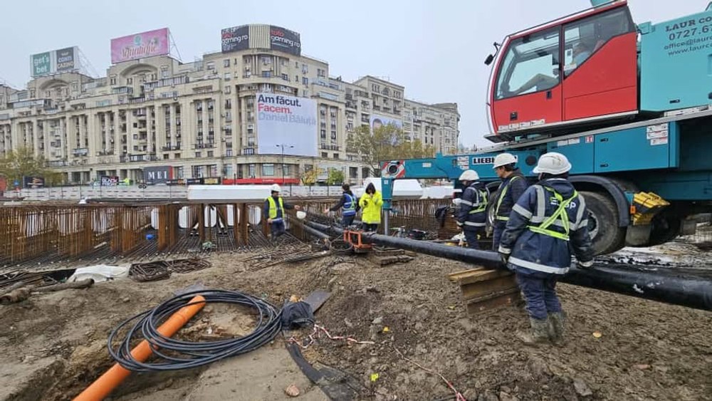 Lucrările la Planșeul Unirii avansează, traficul se redeschide în zona Hanul lui Manuc de la 1 mai