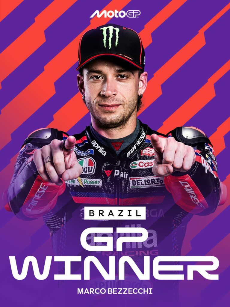 Bezzecchi triumfă în Brazilia, două victorii consecutive cu Aprilia în MotoGP
