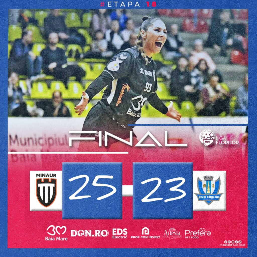 Minaur Baia Mare trece CSM Târgu Jiu și ajunge pe 5 în Liga Națională de handbal feminin