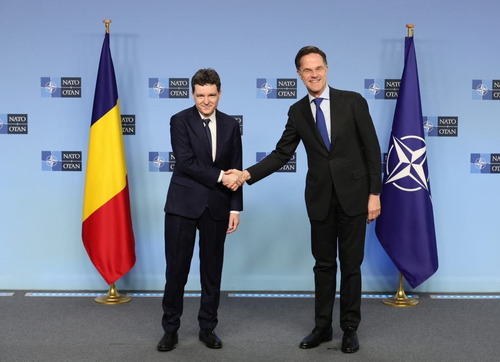 Rutte și Nicușor Dan, întâlnire la sediul NATO; Summit B9 la București