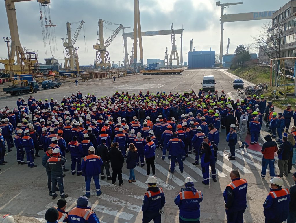 Proteste continuă la Damen Mangalia: trei luni fără salarii