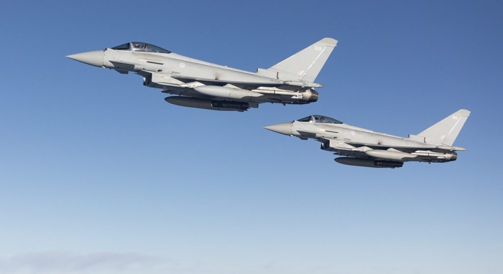 Avioane RAF Typhoon interceptează drone rusești lângă spațiul aerian NATO
