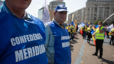 Mii de sindicaliști protestează marți în Piața Victoriei contra măsurilor guvernului