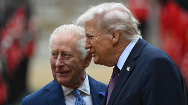Regele Charles îl ironizează pe Trump: „Dacă nu eram noi, vorbiți franceza