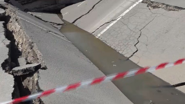 Podul din Techirghiol s-a prăbușit, trafic blocat pe drumul principal