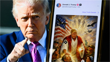 Imaginea lui Trump asemănată cu „Iisus” stârnește controverse: ce este creatura satanică cu cap de capră?