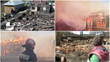 Incendiul devastator din Vrancea: zeci de gospodării distruse, oameni pe drumuri