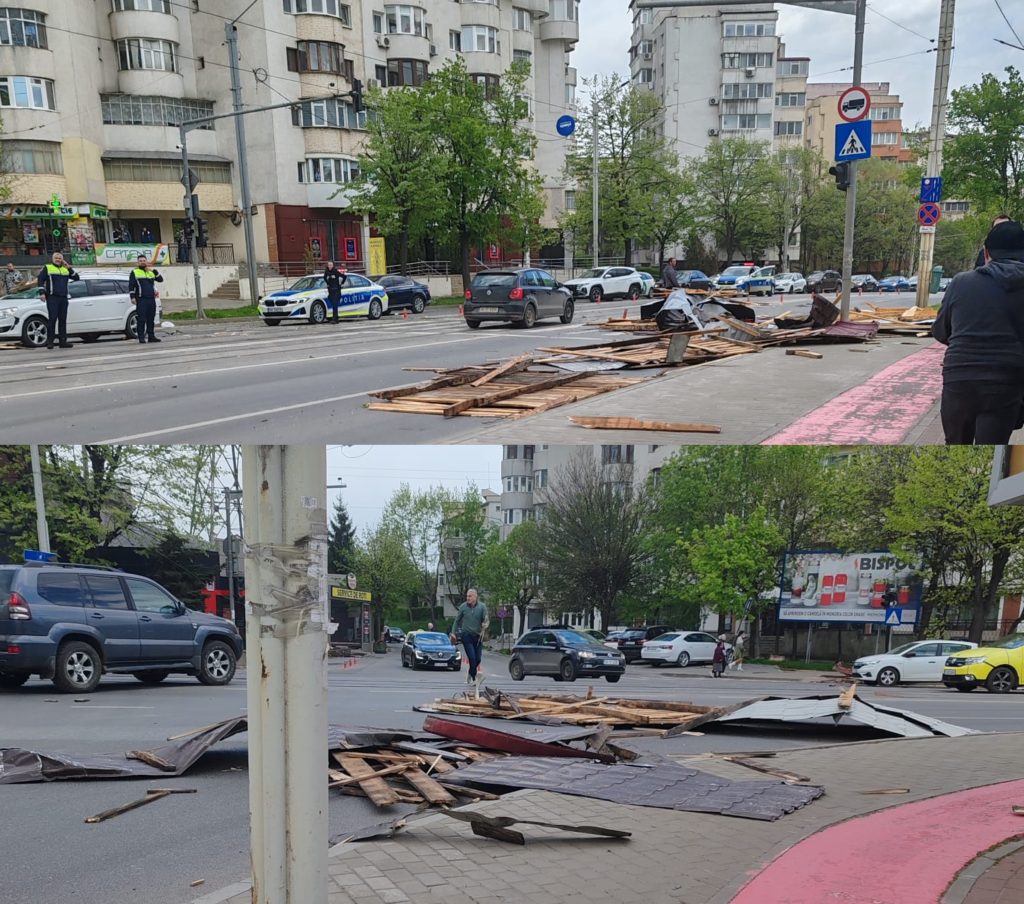 Vânt puternic: Un bărbat ucis de un acoperiș, mii de case fără curent