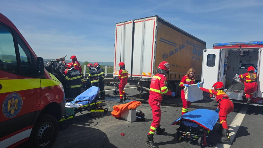 Accident grav pe A1: Trafic blocat total pe Sibiu – Alba după un incident rutier