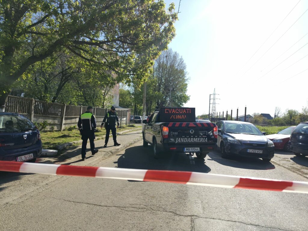 Fragmente de dronă rusească căzute în Galați: evacuare pe 200 de metri