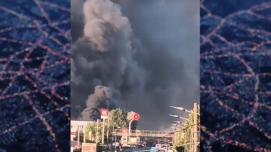Incendiu masiv la depozitul de cauciucuri din Bragadiru, mesaj RO-Alert emis