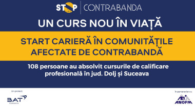 ANOFM și BAT România califică 108 persoane din comunitățile afectate de contrabandă