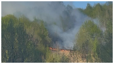 Incendiu puternic în Bistrița-Năsăud: focul rage pe Valea Anieșului