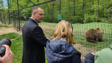 Karol Nawrocki, președintele Poloniei, vizitează sanctuarul de urși de la Zărnești și adoptă un urs brun.