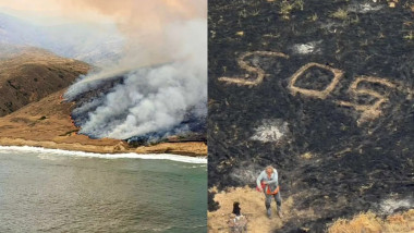 Incendiu devastator pe coasta Californiei, pornit de la un marinar naufragiat.