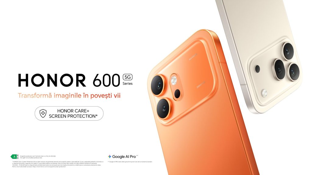 HONOR 600 aterizează în România: AI și foto avansată la prețuri premium mid-range
