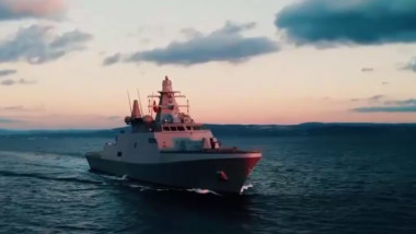 România dezvăluie noua corvetă „Contraamiral August Roman” – imagini spectaculoase