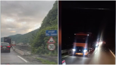 Ambuteiaj pe Valea Oltului: coloană de mașini blocată ore întregi noaptea