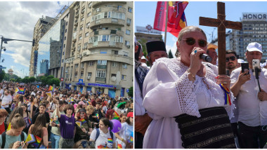 Zeci de mii la marșul LGBT din București, contramanifestație cu Diana Șoșoacă