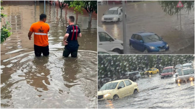 Furtuni devastatoare: Poliție, SRI și spital din Sibiu inundate, mii de oameni fără curent în Harghita