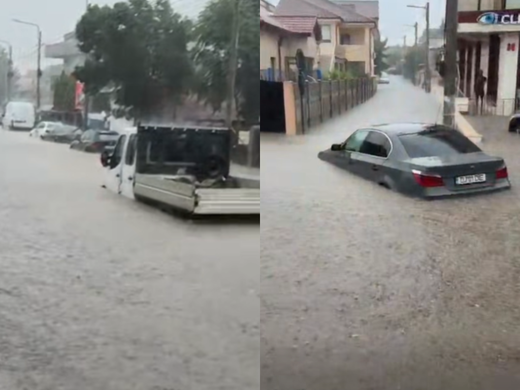 Craiova, devastată de furtună: peste 100 l/mp și zeci de străzi inundate