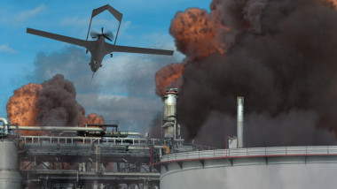 Atac ucrainean cu drone: rafinăria Gazprom în flăcări la 1.400 km de front