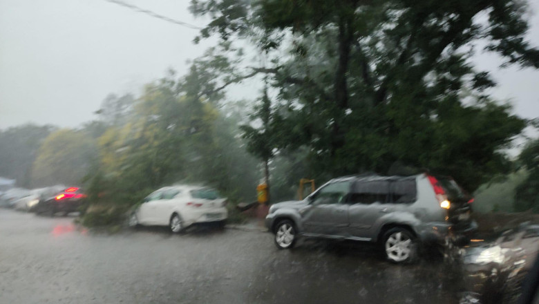 București: Cod portocaliu de furtună, avertizări nowcasting în județe