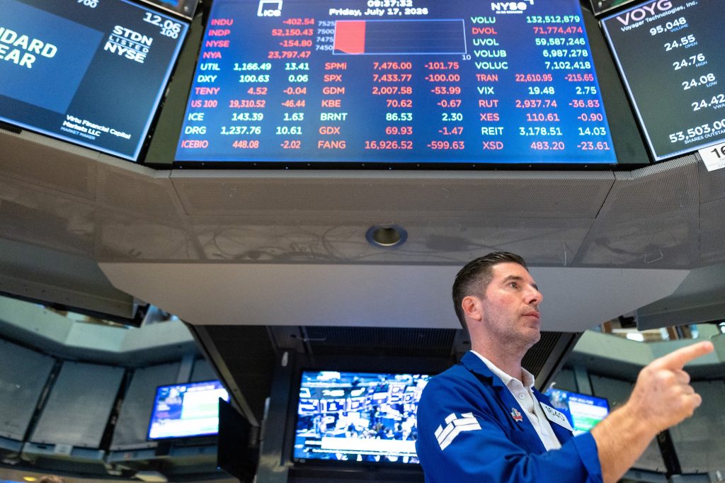 Bursa americană continuă pierderile, încheie săptămâna pe roșu