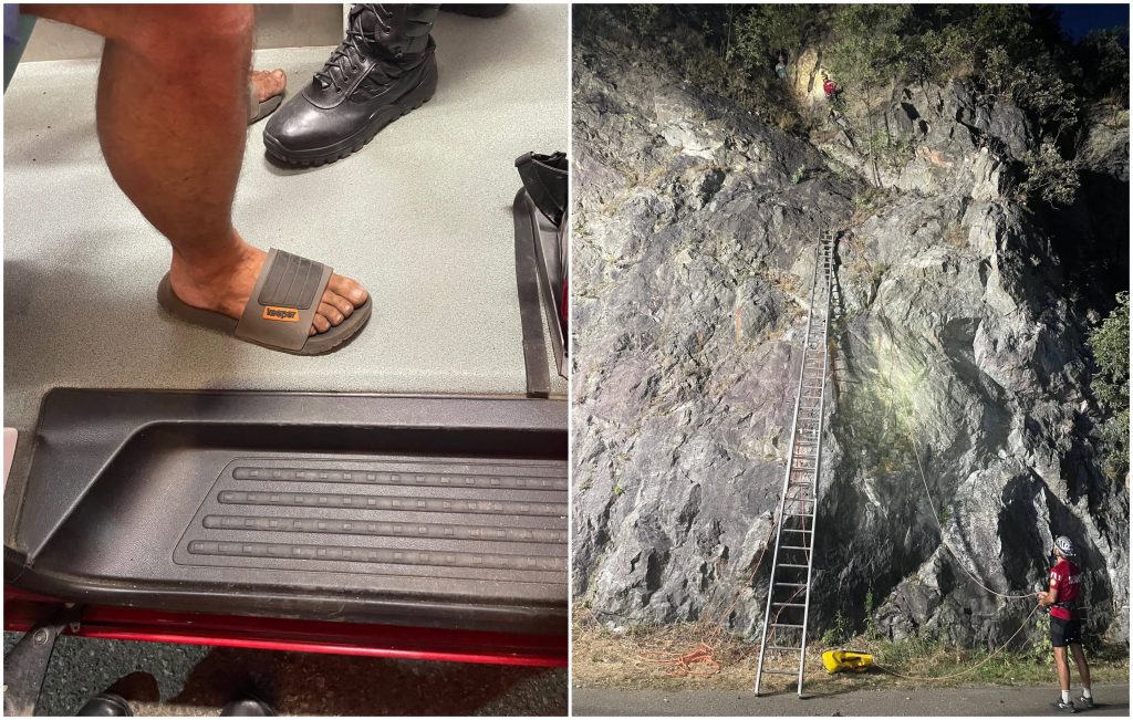 Tânăr își pune papuci și escaladează Munții Banatului