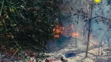 Video Armata caută resturi de dronă după incendiul de pădure de la Plauru. Specialiștii MApN cercetează zona