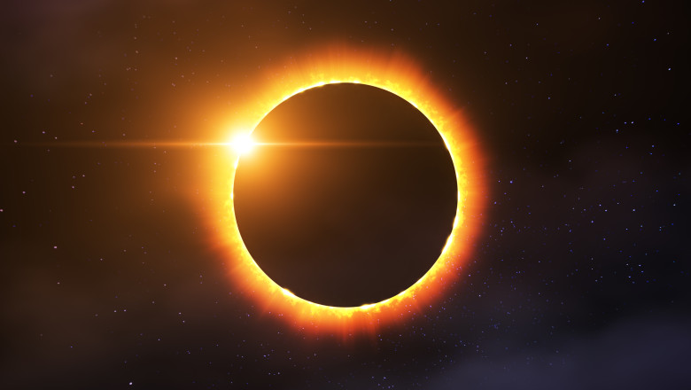 Eclipsa de Soare a traversat Europa. Cum s-a văzut de pe Stația Spațială Internațională