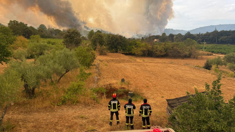 Pompierii români din Franța înving incendiile de pădure, copii desene