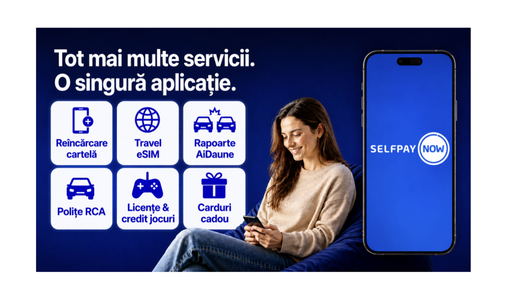 SelfPay accelerează dezvoltarea super-app-ului românesc SelfPay Now prin cea mai amplă extindere a portofoliului de servicii de până acum