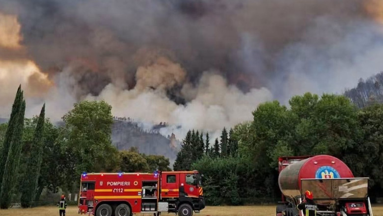 Incendiul de vegetaţie din Reşiţa s-a reaprins. Intervin pompieri din Caraş-Severin şi Timiş, a fost…
