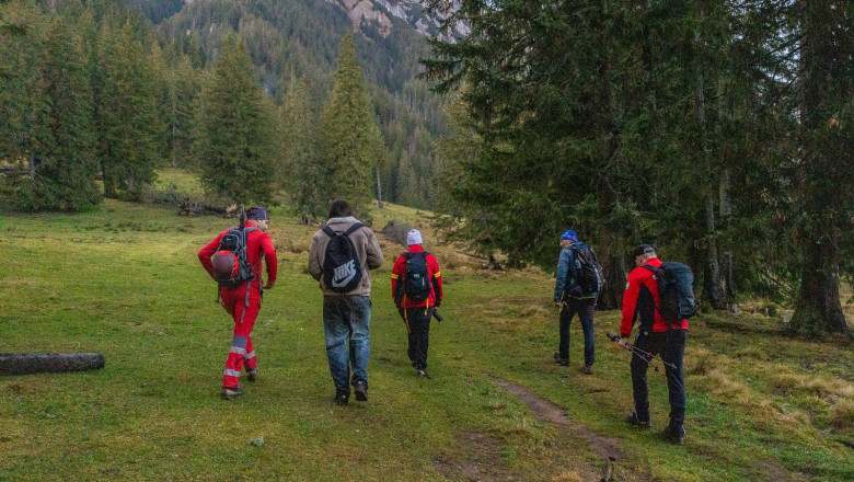 Salvamontiştii din Sibiu au intervenit pentru a salva un parapantist blocat într-un copac în Munţii Făgăraş