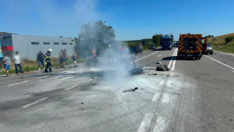 Motociclist mort pe DN1 după intrare într-un camion fără prioritate
