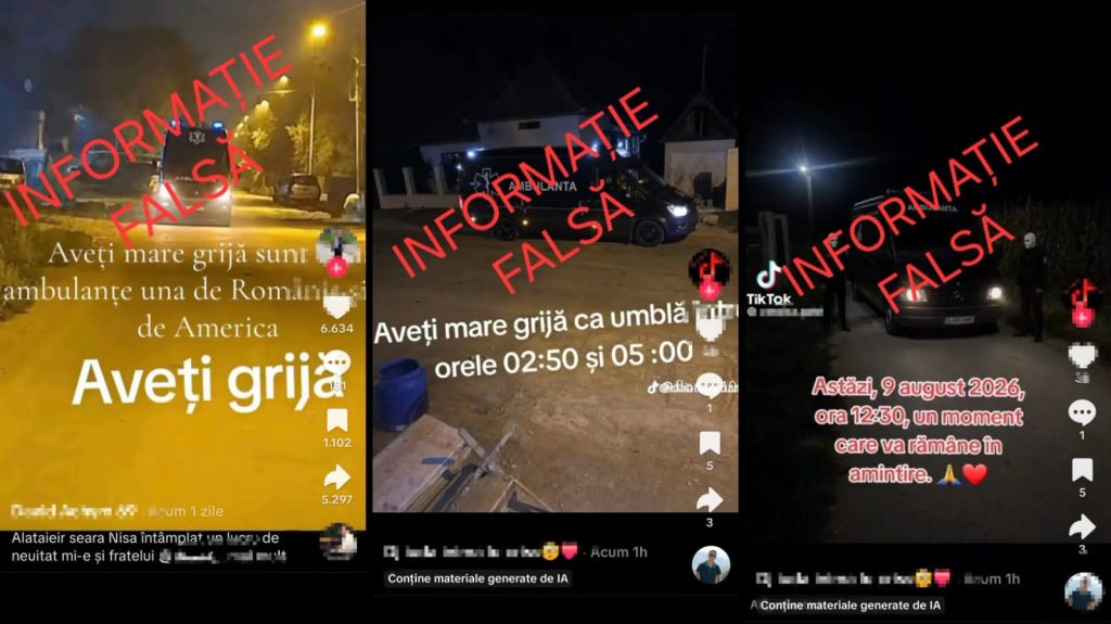 Uite cât de simplu poți afla dacă un clip de pe TikTok este creat cu AI. Detaliile care trădează falsul cu „ambulanța neagră care fură copii”