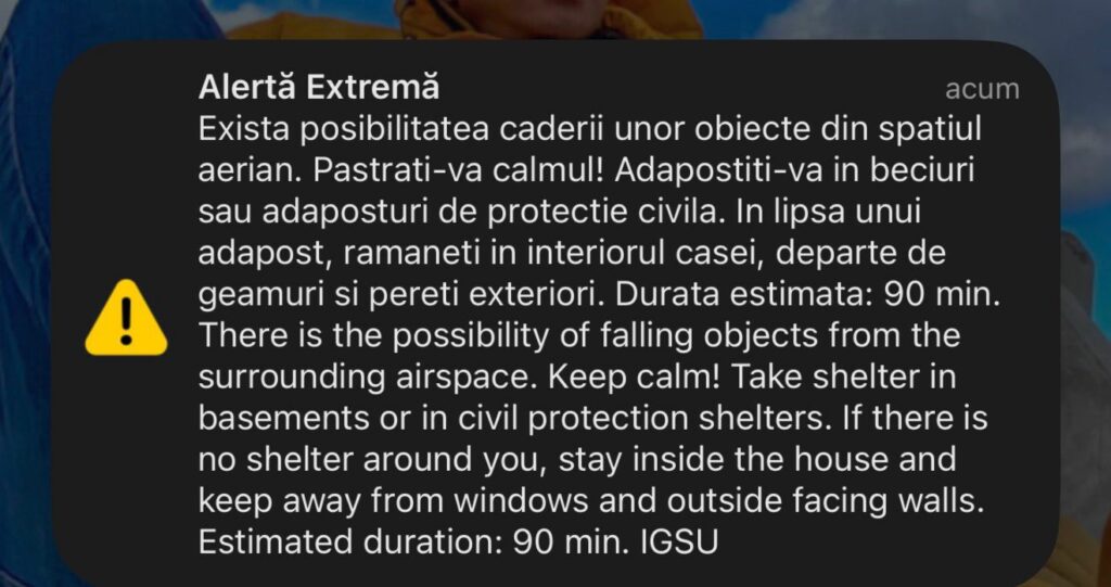 Ro-Alert: dronă detectată lângă garniță, două F‑16 ridicate în Tulcea