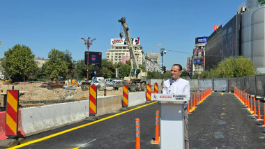 Video&Foto Restricțiile de circulație din Piața Unirii, ridicate înainte de începerea școlii. Băluță: „S-a lucrat mult, repede și bine”
