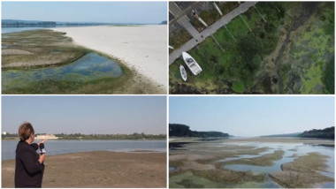 Video Seceta schimbă peisajul Dunării la Calafat: kilometri de nisip și nave blocate pe fluviu. „Niciodată nu a fost așa ceva!”