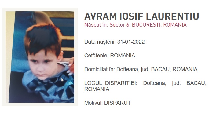 Căutările copilului de 4 ani dispărut din Bacău continuă: 250 de oameni participă la operațiune. Drone și un elicopter au survolat zona
