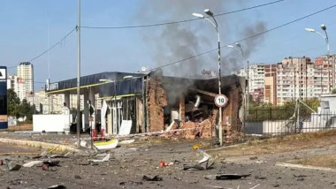 Drone rusești atacă benzinării din Kiev, 2 oameni uciși, 8 răniți