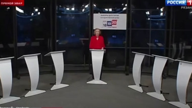 Dezbateri la care nu a venit nimeni. Cum arată emisiunile electorale în Rusia lui Putin