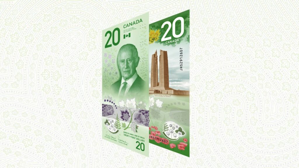 Regele Charles pe noua bancnotă de 20 dolari – prima în 70 de ani