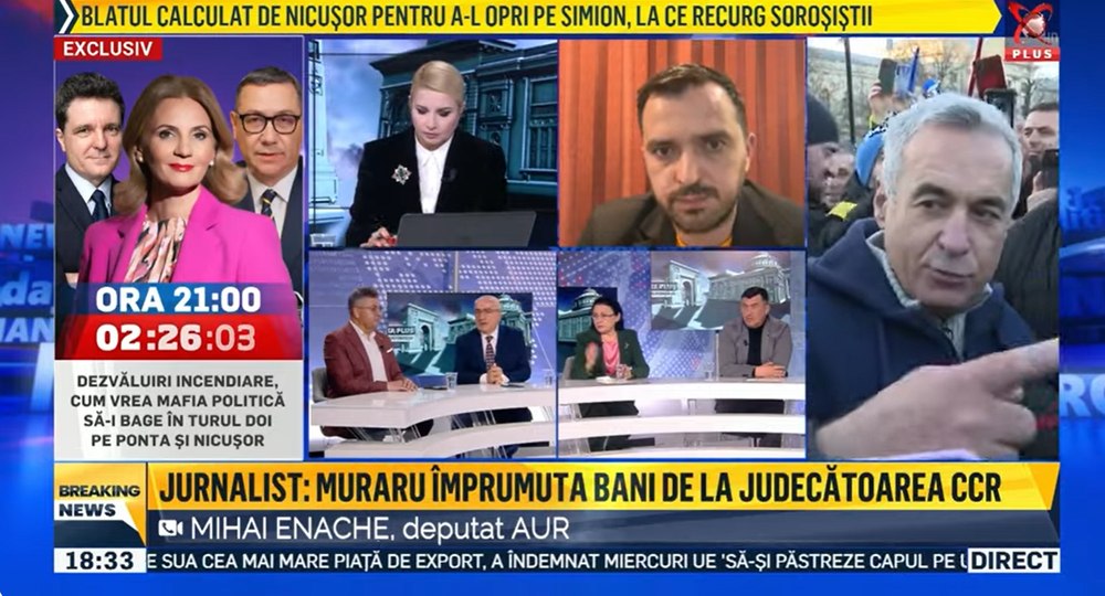 Realitatea Plus, amendată din nou de CNA: 15.000 de lei pentru lipsa imparțialității și informarea incorectă