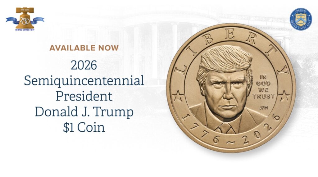 Trump pe monedă de 1 dolar: SUA lansează piesă aniversară în vânzare
